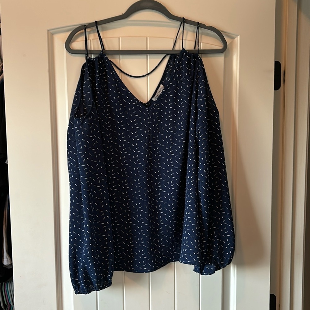 Off the shoulder navy boutique top